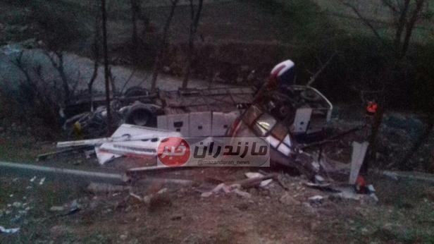 حادثه واژگونی اتوبوس در سوادکوه ۲۰ کشته به جا گذاشت+ویدئو