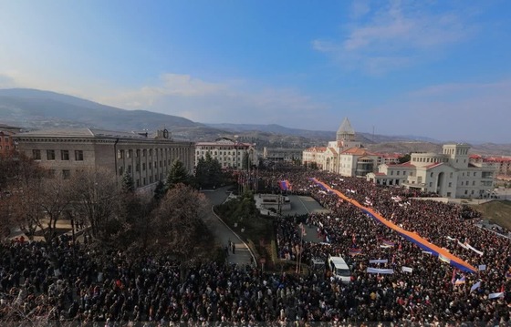 تظاهرات مردم «قره باغ» علیه جمهوری آذربایجان + فیلم و تصاویر