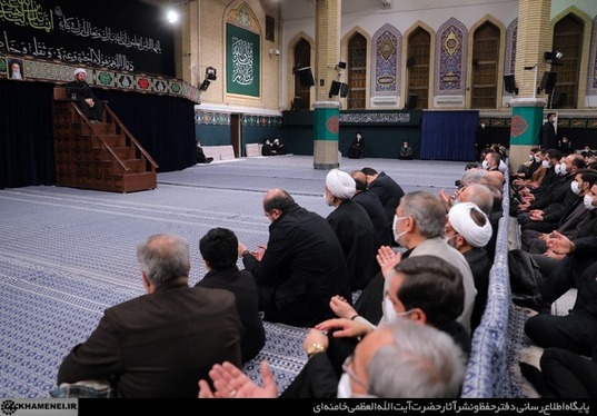 پنجمین شب عزاداری فاطمیه در محضر رهبر معظم انقلاب + تصاویر