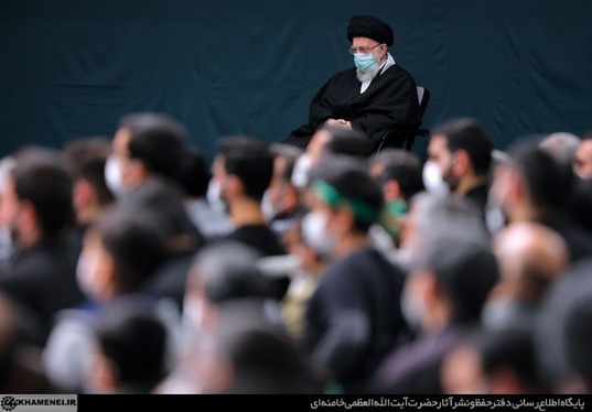 پنجمین شب عزاداری فاطمیه در محضر رهبر معظم انقلاب + تصاویر