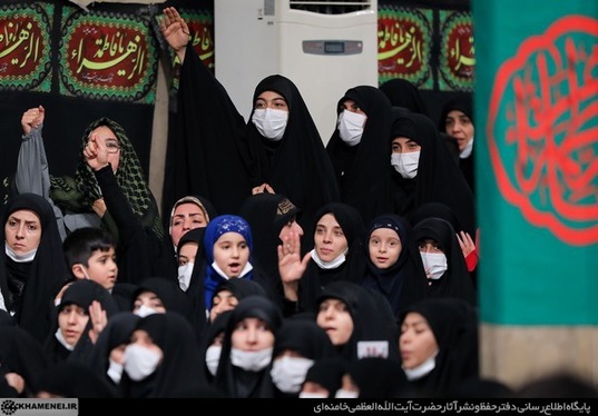 پنجمین شب عزاداری فاطمیه در محضر رهبر معظم انقلاب + تصاویر