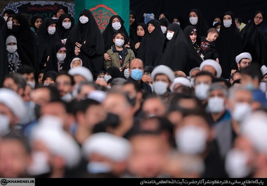 پنجمین شب عزاداری فاطمیه در محضر رهبر معظم انقلاب + تصاویر