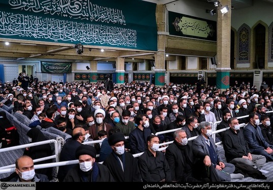 پنجمین شب عزاداری فاطمیه در محضر رهبر معظم انقلاب + تصاویر