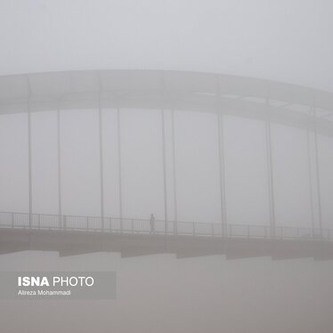 مه‌گرفتگی شدید در اهواز + تصاویر