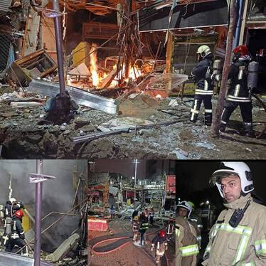 انفجار ناشی از برخورد بیل مکانیکی با لوله گاز در مشهد حادثه آفرید + ویدئو و تصاویر