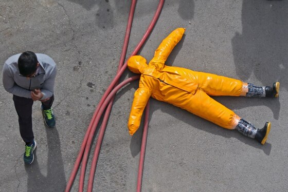 مسابقات عملیاتی ورزشی FCC (برج) آتش نشانی در مشهد برگزار شد + تصاویر