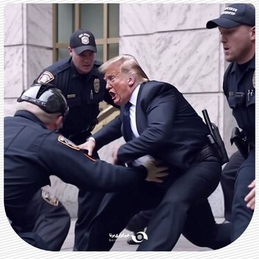 هوش مصنوعی، ترامپ را دستگیر کرد + تصاویر