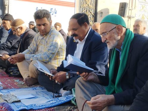 اقامه نماز عید سعید فطر در محله پورسینا مشهد + تصاویر