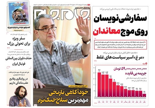 صفحه نخست روزنامه‌های کشور - پنجشنبه ۷ اردیبهشت ۱۴۰۲