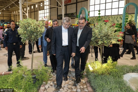 بازدید شهردار مشهد مقدس از نمایشگاه گل و گیاه مشهد + تصاویر