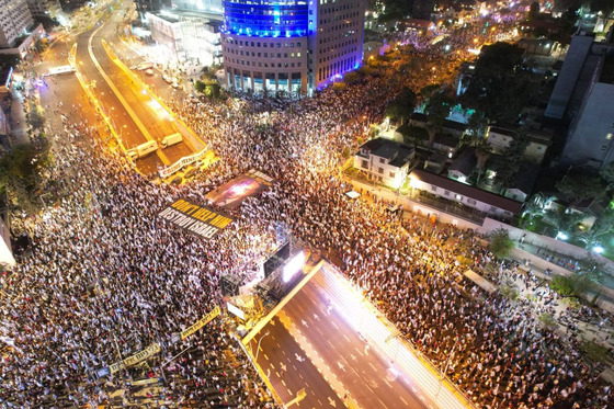 بیست‌و‌یکمین هفته تظاهرات علیه کابینه نتانیاهو + فیلم و تصاویر