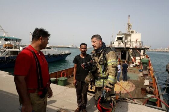 آتش سوزی در کشتی تفریحی کیش + علت حادثه و تصاویر