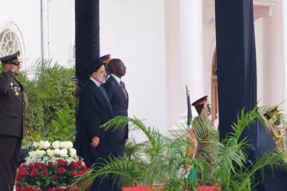 استقبال رسمی رئیس‌جمهور کنیا از رئیس جمهور ایران+ فیلم و تصاویر