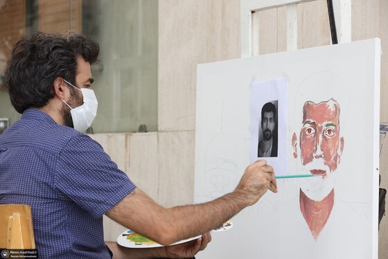 تصویر خبرنگاران فقید مشهدی بر بوم هنرمندان + فیلم و تصاویر