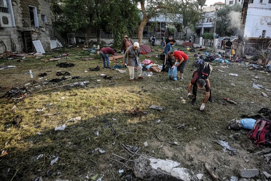 وضعیت وحشتناک بیمارستان المعمدانی غزه یک روز پس از بمباران + عکس