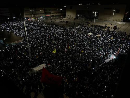 خر‌وش مردم مشهد در محکومیت جنایات اسرائیل غاصب در غزه+ فیلم