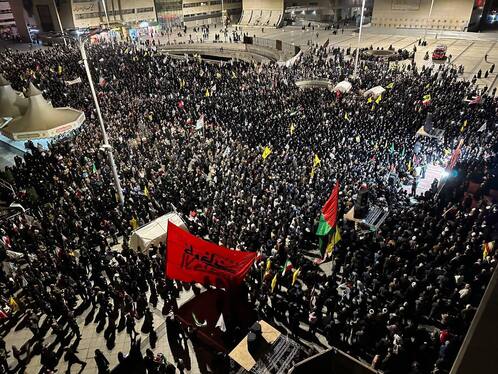 خر‌وش مردم مشهد در محکومیت جنایات اسرائیل غاصب در غزه+ فیلم