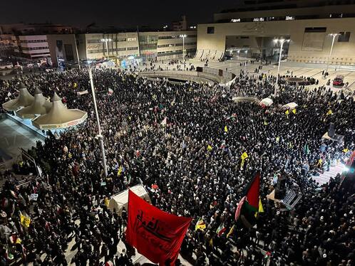 خر‌وش مردم مشهد در محکومیت جنایات اسرائیل غاصب در غزه+ فیلم