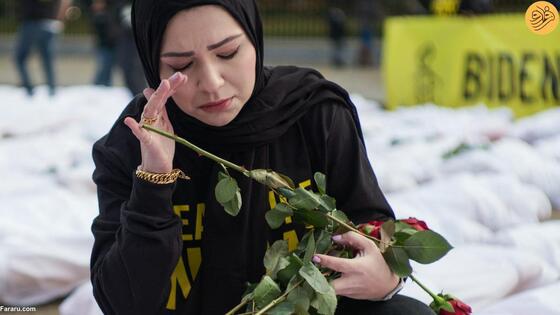 نمایش ده‌ها جسد مقابل کاخ سفید + تصاویر