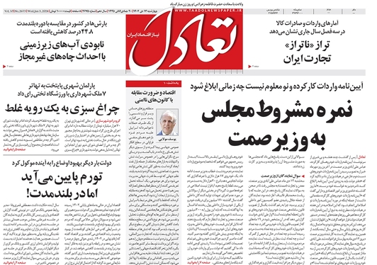 صفحه نخست روزنامه‌های کشور - چهارشنبه ۱۳ دی ۱۴۰۲