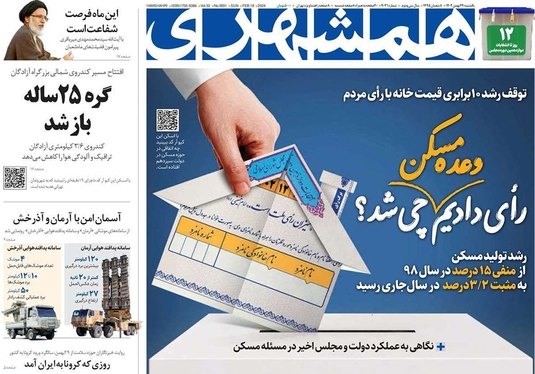 صفحه نخست روزنامه‌های کشور - یکشنبه ۲۹ بهمن ۱۴۰۲