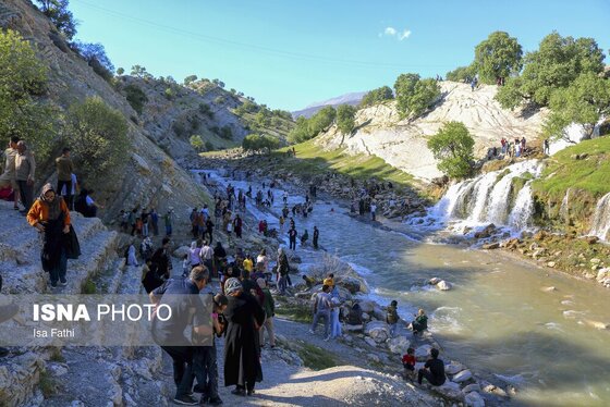 نوروزگردی | آبشار «آبریز» کهگیلویه