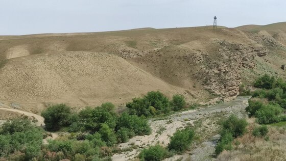 بازدید استاندار خراسان رضوی از هنگ مرزی درگز  و پروژه کنترل آب‌های مازاد مرزی + تصاویر