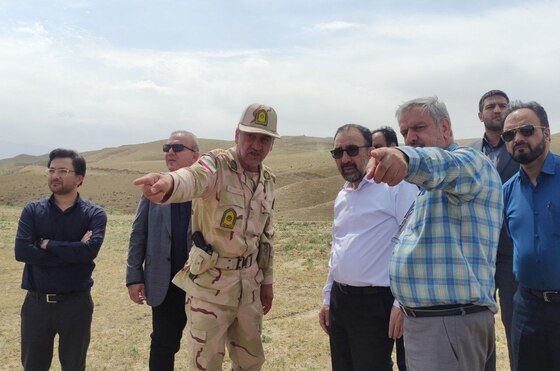 بازدید استاندار خراسان رضوی از هنگ مرزی درگز  و پروژه کنترل آب‌های مازاد مرزی + تصاویر