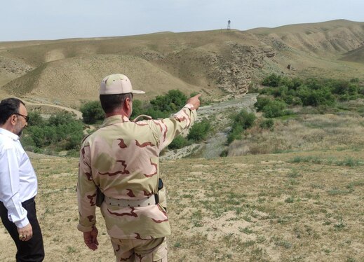 بازدید استاندار خراسان رضوی از هنگ مرزی درگز  و پروژه کنترل آب‌های مازاد مرزی + تصاویر