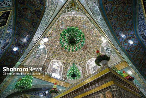 اداره روشنایی | تصاویری از تعمیر و نگهداری لوسترهای حرم مطهر رضوی