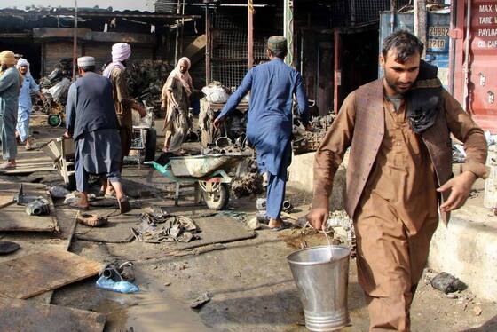 ۲۵۰۰ مغازه فروش قطعات خودرو در آتش‌سوزی قندهار از بین رفت