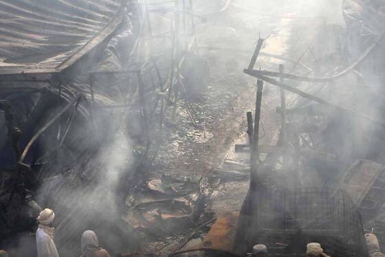 ۲۵۰۰ مغازه فروش قطعات خودرو در آتش‌سوزی قندهار از بین رفت