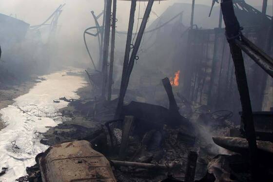 ۲۵۰۰ مغازه فروش قطعات خودرو در آتش‌سوزی قندهار از بین رفت