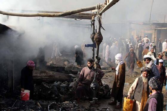 ۲۵۰۰ مغازه فروش قطعات خودرو در آتش‌سوزی قندهار از بین رفت