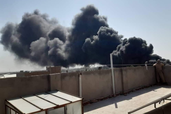 آتش سوزی مهیب در گمرک هرات + فیلم و عکس