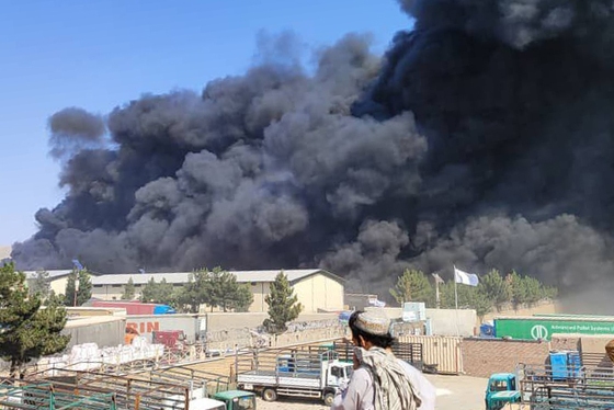 آتش سوزی مهیب در گمرک هرات + فیلم و عکس