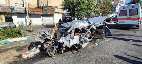 تصادف مرگبار تریلر با ۱۱ خودرو در خیابان استخر تهران (۲۵ مرداد ۱۴۰۳) + عکس