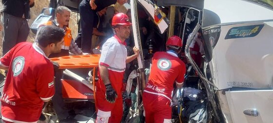 تصادف وحشتناک ۲ سواری و ۲ اتوبوس با ۳۶ کشته و مصدوم در کرمانشاه + عکس (۶ شهریور ۱۴۰۳)