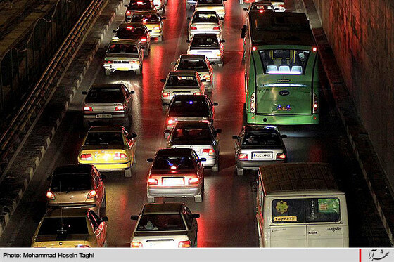 ترافيك شبانه زيرگذر ميدان آزادي