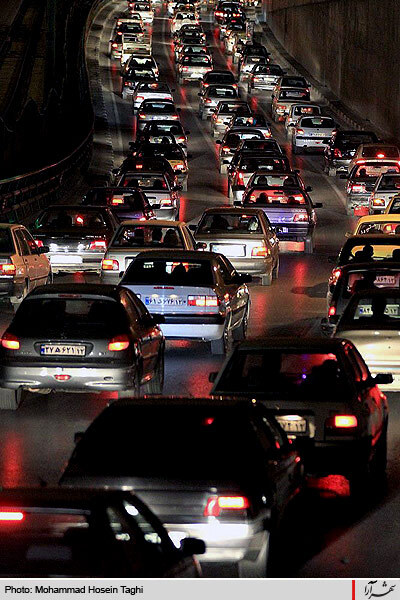 ترافيك شبانه زيرگذر ميدان آزادي
