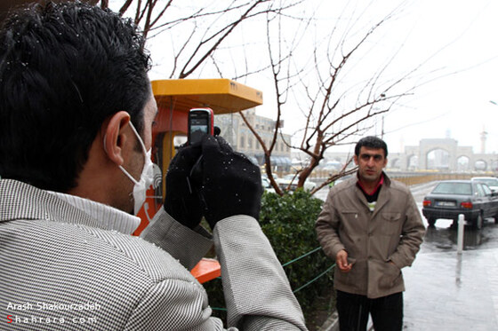 بارش اولین برف زمستانی در مشهد 