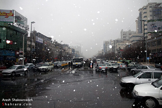 بارش اولین برف زمستانی در مشهد 