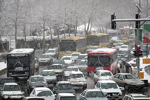 بارش برف در مشهد
