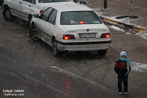 بارش برف در مشهد