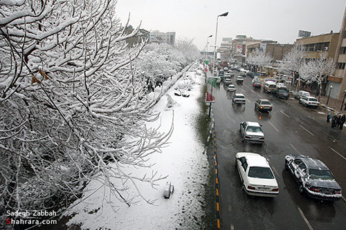 بارش برف در مشهد