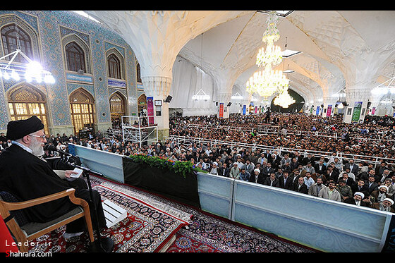سخنرانی مقام معظم رهبری در جمع زائران و مجاوران امام علی ابن موسی الرضا (ع)