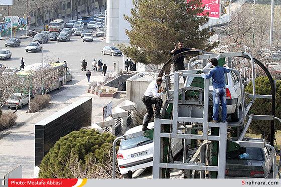 حادثه در پارکینگ مکانیزه چهارراه خیام