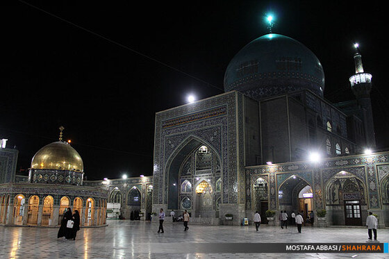 مراسم معنوی اعنکاف در حرم امام رضا(ع)