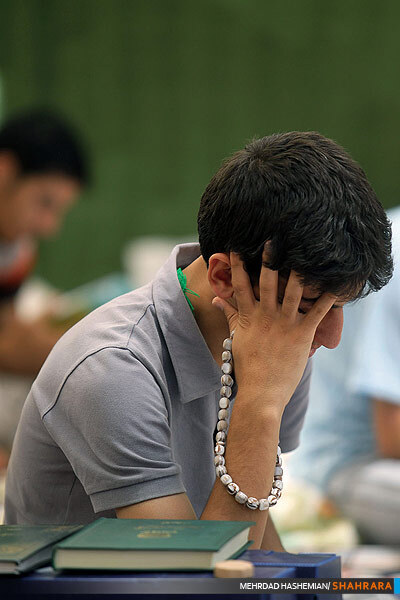 مراسم معنوی اعنکاف در حرم امام رضا(ع)