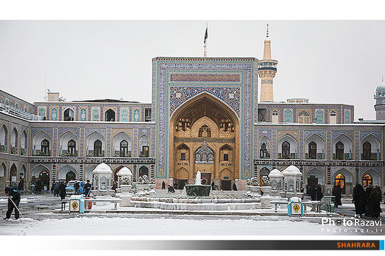 بارش اولین برف پاییزی در مشهد